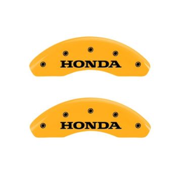 Picture of MGP 2 Caliper Covers Engraved Front Honda Yellow Finish Black Characters 1998 Honda Civic