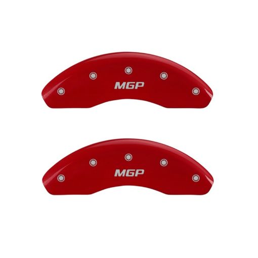 Picture of MGP 2 Caliper Covers Engraved Front MGP Red Finish Silver Characters 2018 Kia Rio