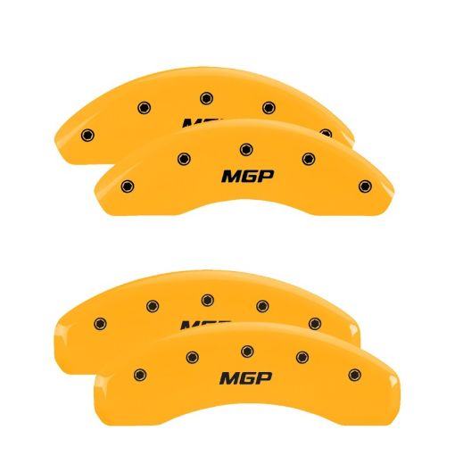Picture of MGP 4 Caliper Covers Engraved Front Rear MGP Yellow Finish Black Char 2000 Chrysler Prowler