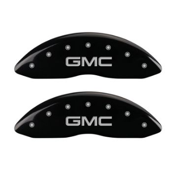Picture of MGP 2 Caliper Covers Engraved Front GMC Black Finish Silver Characters 2008 GMC Canyon