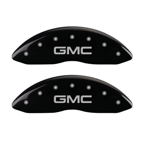 Picture of MGP 2 Caliper Covers Engraved Front GMC Black Finish Silver Characters 2008 GMC Canyon