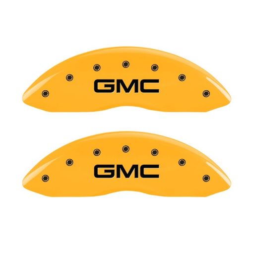 Picture of MGP 2 Caliper Covers Engraved Front GMC Yellow Finish Black Characters 2004 GMC Canyon