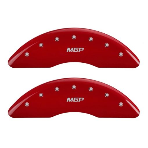 Picture of MGP 2 Caliper Covers Engraved Front MGP Red Finish Silver Characters 2007 GMC Canyon