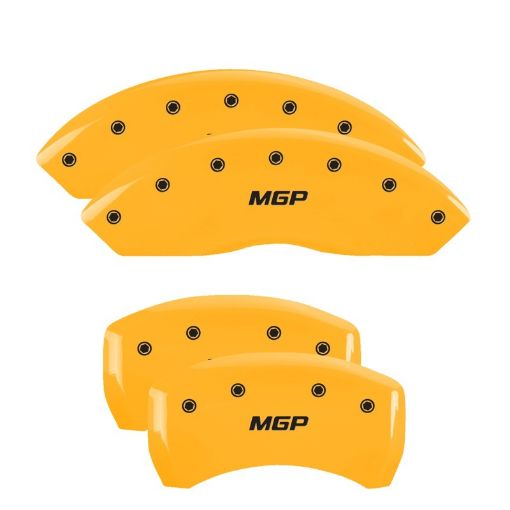 Picture of MGP 4 Caliper Covers Engraved Front Rear MGP Yellow Finish Black Characters 2005 Lincoln LS