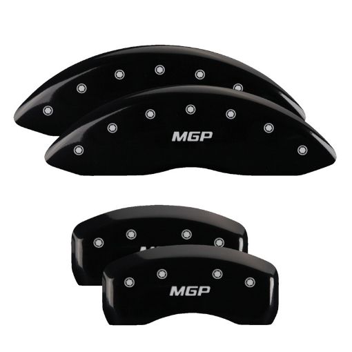 Picture of MGP 4 Caliper Covers Engraved Front Rear MGP Black Finish Silver Char 2017 Lincoln MKZ