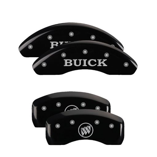 Picture of MGP 4 Caliper Covers Engraved Front Buick Rear Black Finish Silver Char 2002 Buick LeSabre