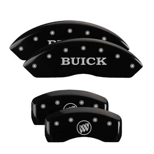 Picture of MGP 4 Caliper Covers Engraved Front Buick Rear Black Finish Silver Char 2017 Buick Envision