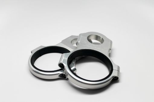 Picture of Fuelab Cage Mount Fuel Pump Billet Bracket Set - (2) Brackets for Each Pump