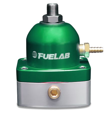 Picture of Fuelab 515 TBI Adjustable FPR Large Seat 10 - 25 PSI (2) - 6AN In (1) - 6AN Return - Green