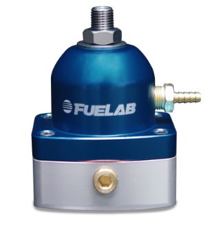 Picture of Fuelab 545 EFI Adjustable Mini FPR In - Line 25 - 90 PSI (1) - 6AN In (1) - 6AN Return - Blue
