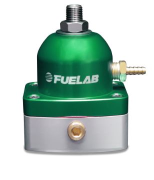 Picture of Fuelab 545 EFI Adjustable Mini FPR In - Line 25 - 90 PSI (1) - 6AN In (1) - 6AN Return - Green