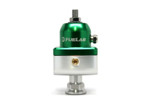 Picture of Fuelab 555 Carb Adjustable FPR Blocking 1 - 3 PSI (1) - 8AN In (2) - 8AN Out - Green