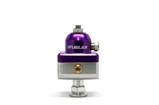 Picture of Fuelab 575 Carb Adjustable Mini FPR Blocking 1 - 3 PSI (1) - 6AN In (2) - 6AN Out - Purple