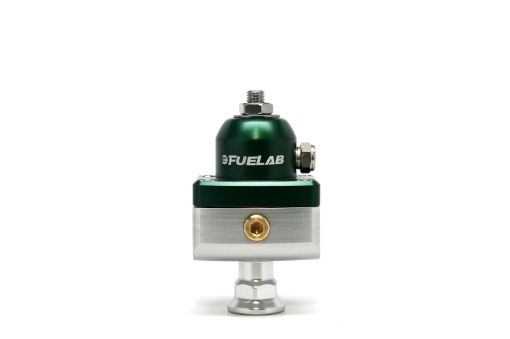 Picture of Fuelab 575 Carb Adjustable Mini FPR Blocking 1 - 3 PSI (1) - 6AN In (2) - 6AN Out - Green