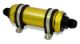 Picture of Fuelab 828 In - Line Fuel Filter Long - 10AN InOut 40 Micron Stainless - Gold