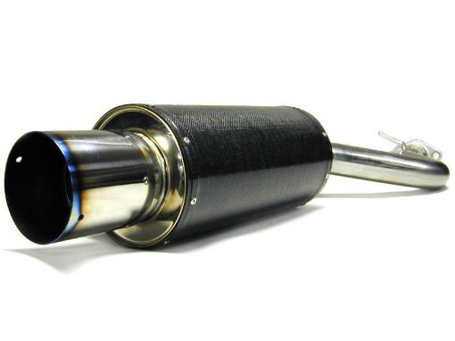 Picture of HKS 95 - 98 Eagle Talon TSE 2.0 Turbo FWD 95 - 99 Mitsubishi Eclipse Carbon Ti Hi - Power Exhaust