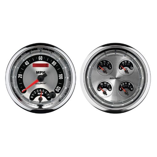 Picture of Autometer 5inch Kit Box - Tach Speedo Combo Oil Pressure Water Temp Volt Fuel Leve