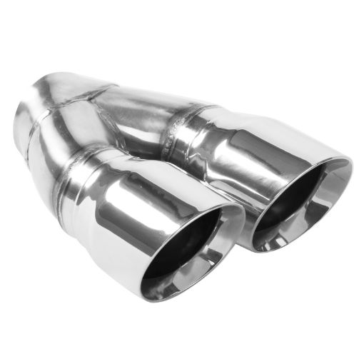 Picture of MagnaFlow Double Wall 3in Dual Round Polished Tip 2.25in Inlet