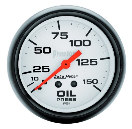 Picture of Autometer Phantom 66.7mm 0 - 150 PSI Mechanical Oil Pressure Gauge