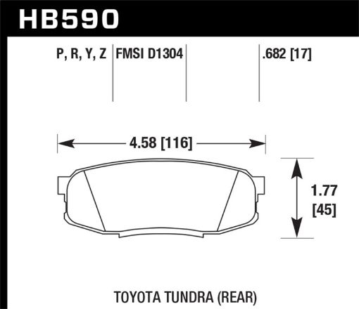 Picture of Hawk Performance 08 - 14 Toyota Land Cruiser Ceramic Street Rear Brake Pads