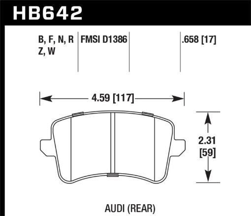 Picture of Hawk Performance 09 - 10 Audi A4Quattro 08 - 11 A5 Quattro 09 - 11 Q5 Rear Ceramic Street Brake Pads