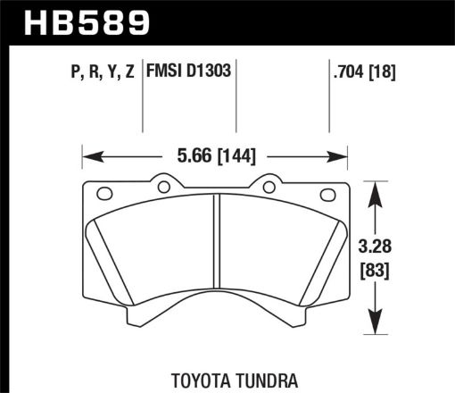 Picture of Hawk Performance 08 - 14 Toyota Land Cruiser Ceramic Street Front Brake Pads