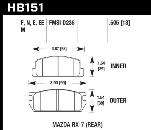 Picture of Hawk HP Street Brake Pads