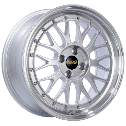 Picture of BBS LM 17x7.5 4x100 ET40 Diamond Silver Center Diamond Cut Lip Wheel - 70mm PFSClip Required