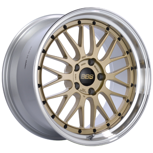 Picture of BBS LM 19x10 5x120 ET25 Gold Center Polished Lip Wheel - 82mm PFSClip Required