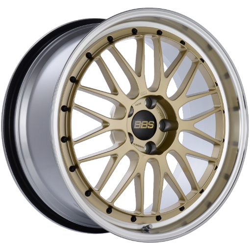 Picture of BBS LM 20x9.5 5x114.3 ET40 CB66 Gold Center Diamond Cut Lip Wheel