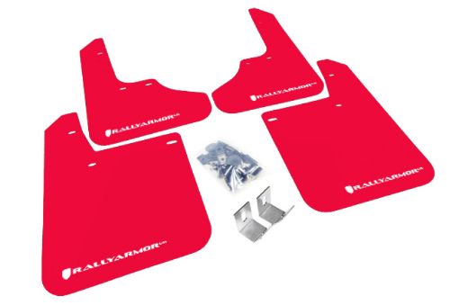 Picture of Rally Armor 93 - 01 Subaru Impreza RS Red UR Mud Flap w White Logo