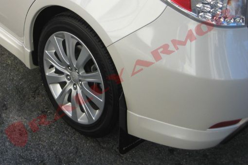 Picture of Rally Armor 08 - 10 Subaru WRX 08 - 11 Impreza 2.5i (HatchSedan) Black UR Mud Flap wGrey Logo