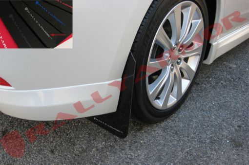 Picture of Rally Armor 08 - 10 Subaru WRX 08 - 11 Impreza 2.5i (HatchSedan) Black UR Mud Flap wSilver Logo