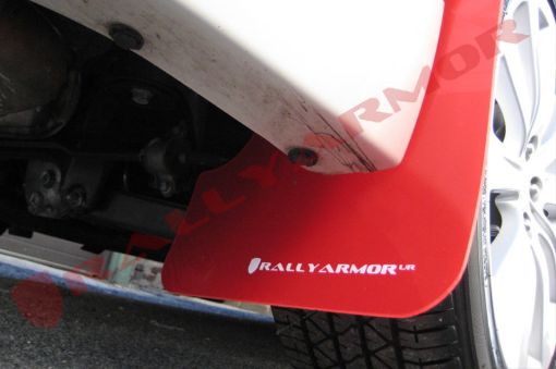 Picture of Rally Armor 08 - 10 Subaru WRX 08 - 11 Impreza 2.5i (HatchSedan) Red UR Mud Flap wWhite Logo