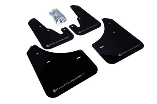 Picture of Rally Armor 04 - 09 Mazda3Speed3 Black UR Mud Flap w Silver Logo