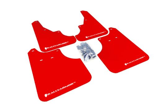 Picture of Rally Armor 09 - 13 Subaru Forester Red UR Mud Flap w White Logo