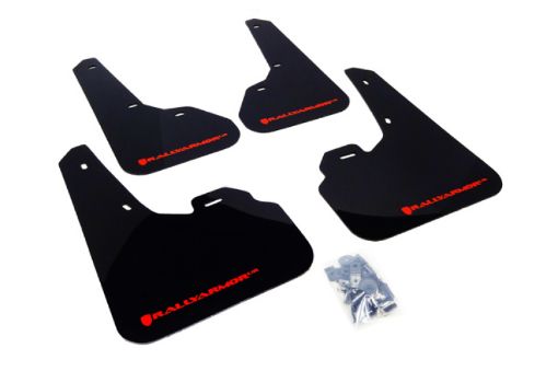 Picture of Rally Armor 10 - 13 Mazda3Speed3 (HatchSedan) Black UR Mud Flap wRed Logo