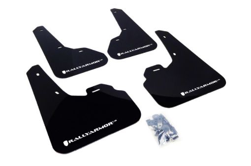 Picture of Rally Armor 10 - 13 Mazda3Speed3 (HatchSedan) Black UR Mud Flap wWhite Logo