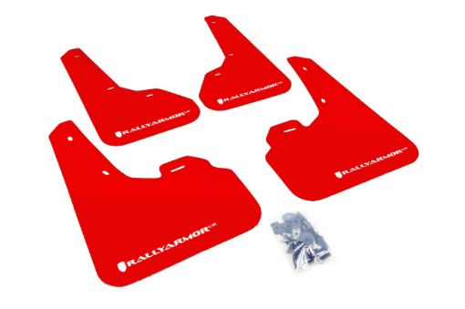 Picture of Rally Armor 10 - 13 Mazda3Speed3 (HatchSedan) Red UR Mud Flap wWhite Logo