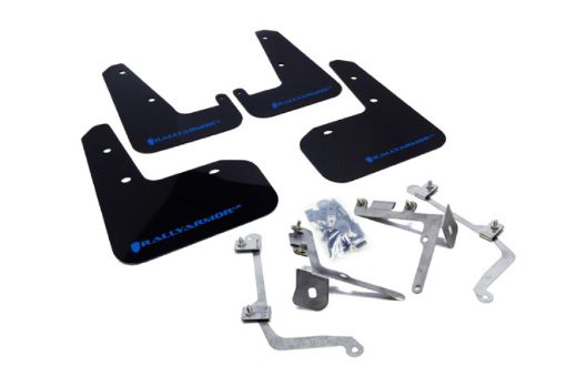 Picture of Rally Armor 11 - 14 Subaru WRXSTI (Sedan Only) Black UR Mud Flap wBlue Logo