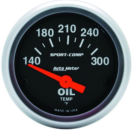 Picture of Autometer Sport - Comp 52mm 140 - 300 Deg F Electronic Oil Temp Gauge