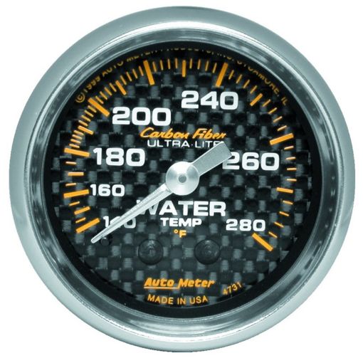 Picture of Autometer Carbon Fiber 52mm WaterTemperature Gauge