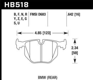 Picture of Hawk BMW 330CI330I330XI525i740i754iLM3M5X3X5Z4Z8 Range Rover HSE HT - 10 Race Rear Brake