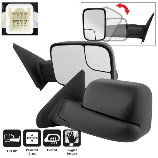 Picture of xTune 02 - 09 Dodge Ram 150025003500 Extendable - Power Heated Mirrors MIR - DRAM02 - PW - SET