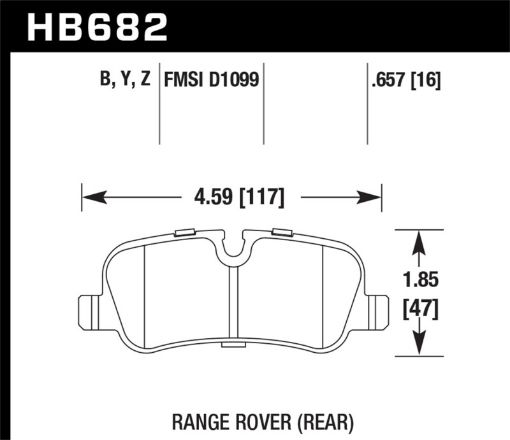 Picture of Hawk 05 - 09 Range Rover LR3 D1099 LTS Street Rear Brake Pads