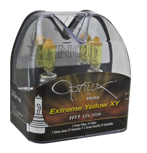 Picture of Hella Optilux H11 55W XY Extreme Yellow Bulbs (Pair)