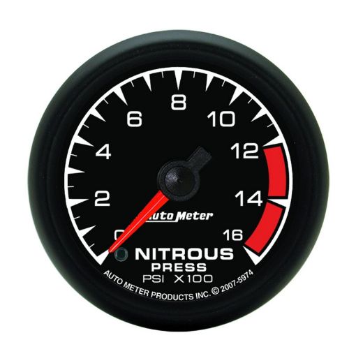 Picture of Autometer ES 52mm Full Sweep Electric 0 - 1600 PSI Nitrous Pressure Gauge