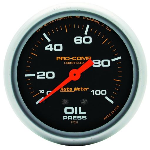Picture of Autometer Liquid Filled Mechanical 66.7mm 0 - 100 PSI Oil Pressure Gauge