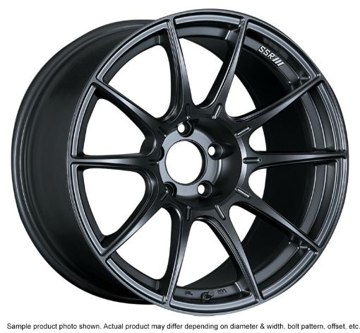 Picture of SSR GTX01 18x9.5 5x114.3 22mm Offset Flat Black Wheel Evo 8 9 X G35 350z 370z