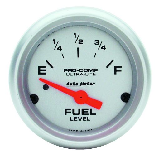 Picture of Autometer Ultra - Lite 52mm 0 OHMS Empty90 OHMS Full Short Sweep Electronic Fuel Level Gauge